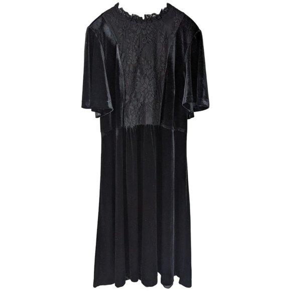 Eloquii Dresses & Skirts - Eloquii Studio Velvet and Lace Flared Party Dress, Plus Size 18